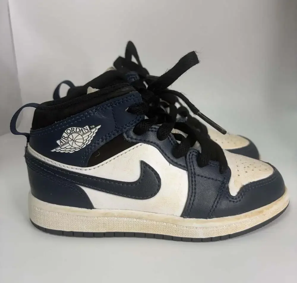 Jordan 1 Mid Dark Teal Little Kids Size 11C 640734-411